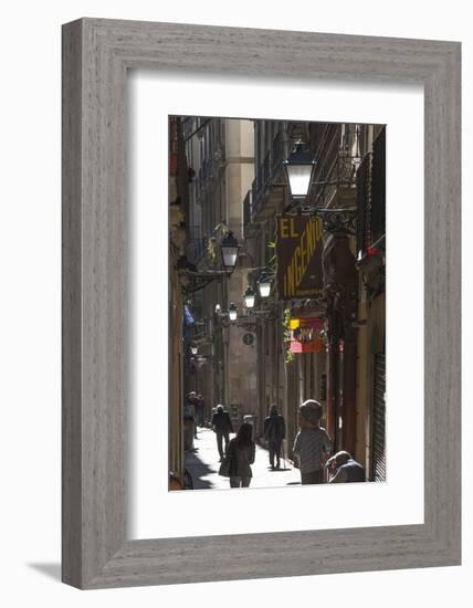 Street in the Old City, Barcelona, Catalunya, Spain, Europe-James Emmerson-Framed Photographic Print