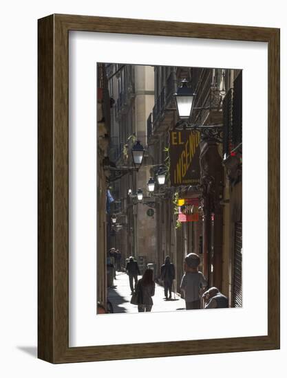 Street in the Old City, Barcelona, Catalunya, Spain, Europe-James Emmerson-Framed Photographic Print