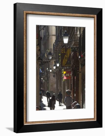 Street in the Old City, Barcelona, Catalunya, Spain, Europe-James Emmerson-Framed Photographic Print