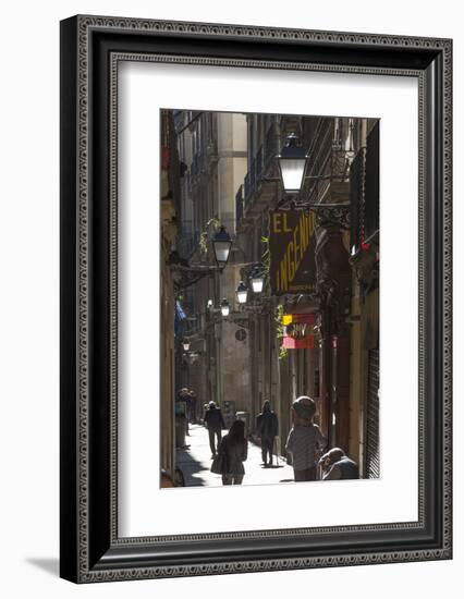 Street in the Old City, Barcelona, Catalunya, Spain, Europe-James Emmerson-Framed Photographic Print