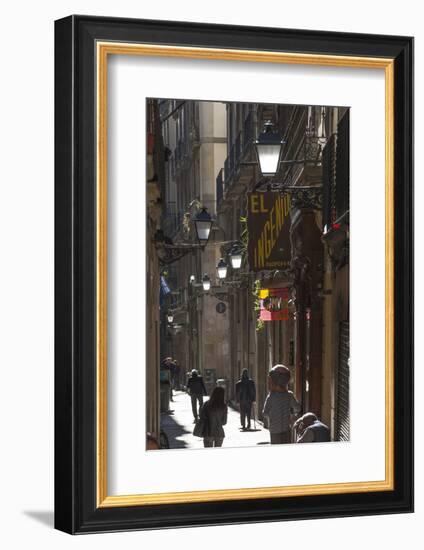 Street in the Old City, Barcelona, Catalunya, Spain, Europe-James Emmerson-Framed Photographic Print