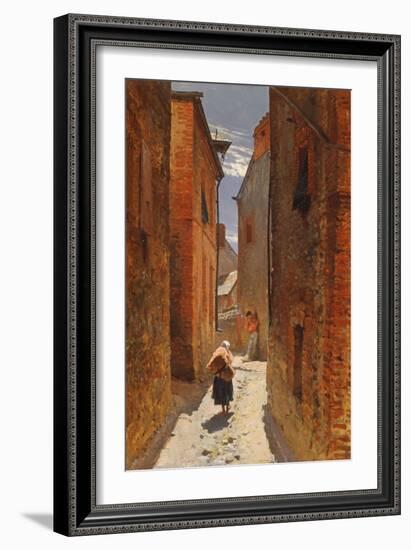 Street in the Old Town, 1873-Alphonse Marie de Neuville-Framed Giclee Print