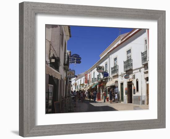 Street in the Old Town of Lagos, Algarve, Portugal, Europe-Amanda Hall-Framed Photographic Print