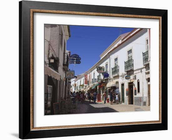 Street in the Old Town of Lagos, Algarve, Portugal, Europe-Amanda Hall-Framed Photographic Print