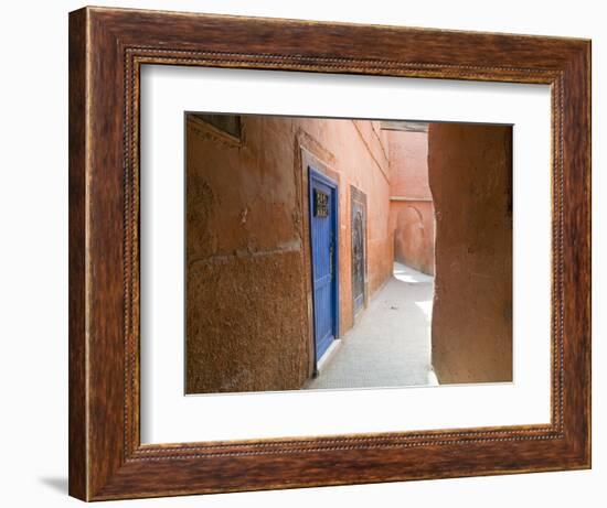 Street in the Souk in the Medina, UNESCO World Heritage Site, Marrakech, Morocco, North Africa-Nico Tondini-Framed Photographic Print