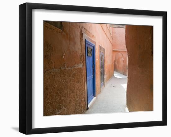 Street in the Souk in the Medina, UNESCO World Heritage Site, Marrakech, Morocco, North Africa-Nico Tondini-Framed Photographic Print