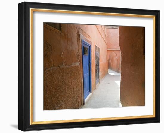 Street in the Souk in the Medina, UNESCO World Heritage Site, Marrakech, Morocco, North Africa-Nico Tondini-Framed Photographic Print