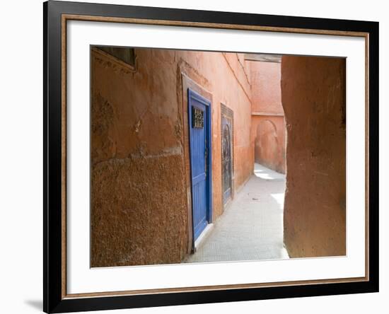 Street in the Souk in the Medina, UNESCO World Heritage Site, Marrakech, Morocco, North Africa-Nico Tondini-Framed Photographic Print