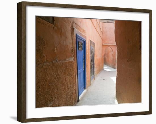 Street in the Souk in the Medina, UNESCO World Heritage Site, Marrakech, Morocco, North Africa-Nico Tondini-Framed Photographic Print