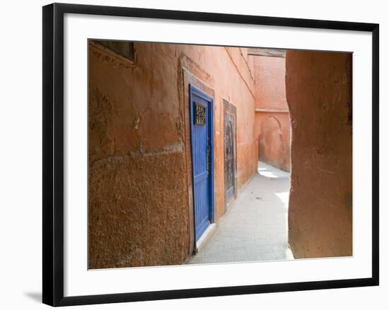 Street in the Souk in the Medina, UNESCO World Heritage Site, Marrakech, Morocco, North Africa-Nico Tondini-Framed Photographic Print