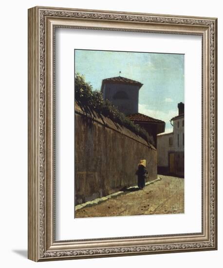 Street in the Sun, 1863-1864-Giuseppe Abbati-Framed Giclee Print