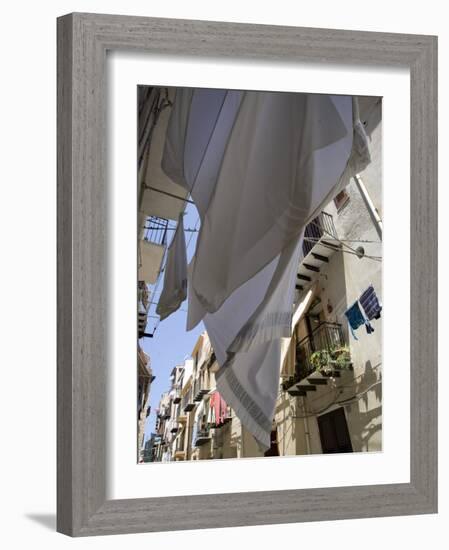 Street in the Town of Cefalu, Sicily, Italy, Europe-Olivieri Oliviero-Framed Photographic Print