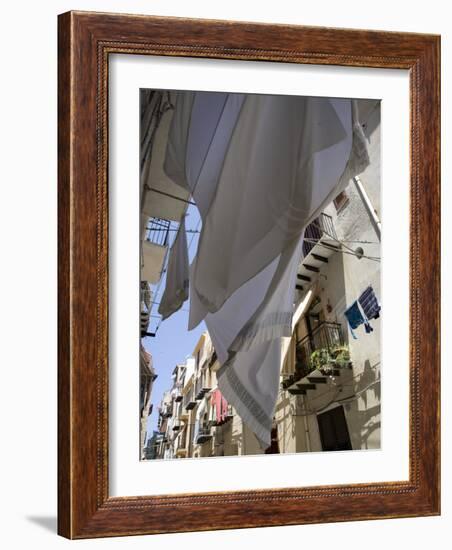 Street in the Town of Cefalu, Sicily, Italy, Europe-Olivieri Oliviero-Framed Photographic Print