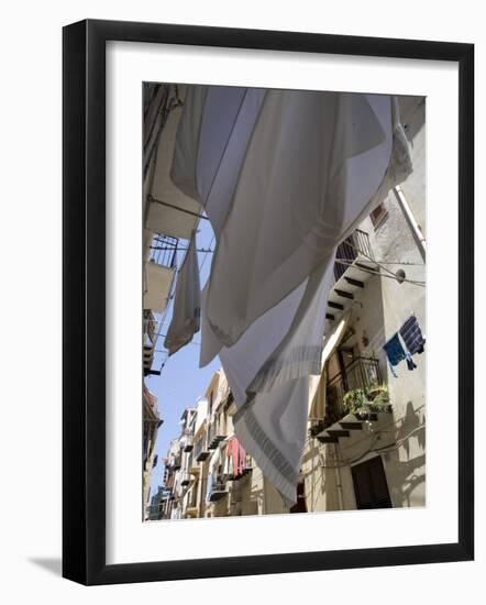 Street in the Town of Cefalu, Sicily, Italy, Europe-Olivieri Oliviero-Framed Photographic Print