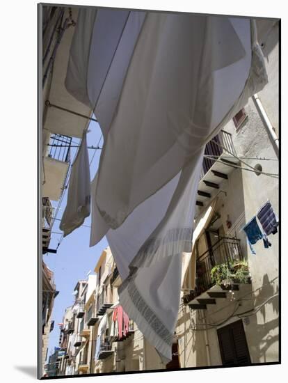 Street in the Town of Cefalu, Sicily, Italy, Europe-Olivieri Oliviero-Mounted Photographic Print