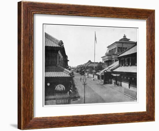 Street in Tokyo, Japan, Late 19th Century-John L Stoddard-Framed Giclee Print