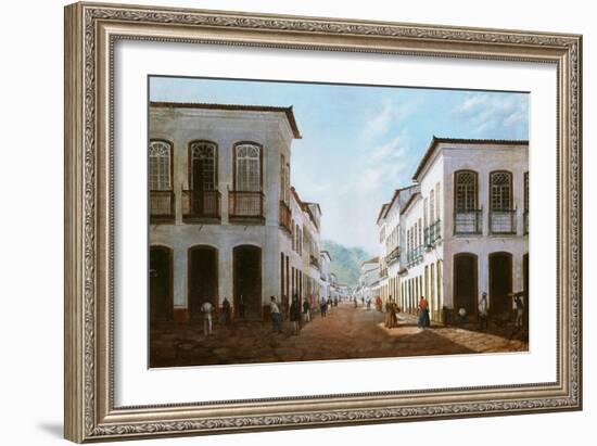 Street in Town of Desterro, Brazil-Victor Lima de Meirelles-Framed Giclee Print