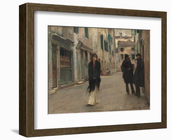 Street in Venice, 1882 (Oil on Canvas)-John Singer Sargent-Framed Giclee Print