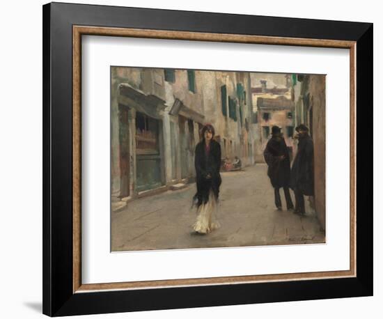 Street in Venice, 1882 (Oil on Canvas)-John Singer Sargent-Framed Giclee Print