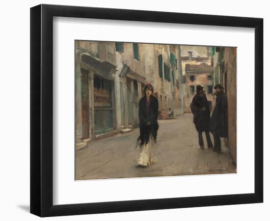 Street in Venice, 1882 (Oil on Canvas)-John Singer Sargent-Framed Giclee Print