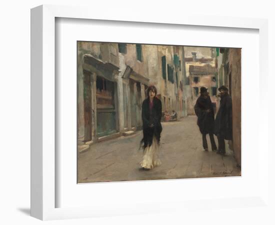 Street in Venice, 1882 (Oil on Canvas)-John Singer Sargent-Framed Giclee Print