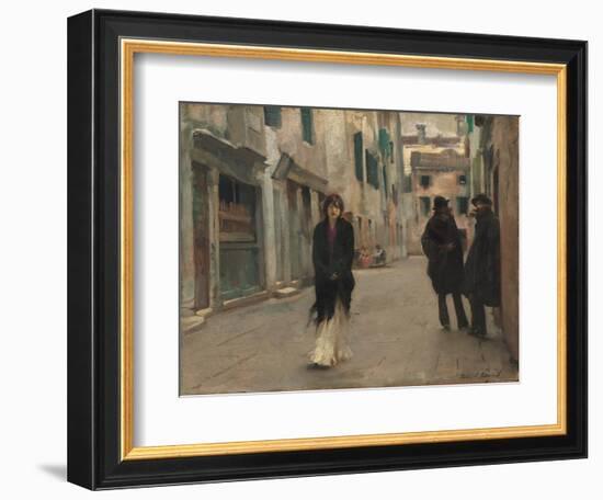 Street in Venice, 1882 (Oil on Canvas)-John Singer Sargent-Framed Giclee Print