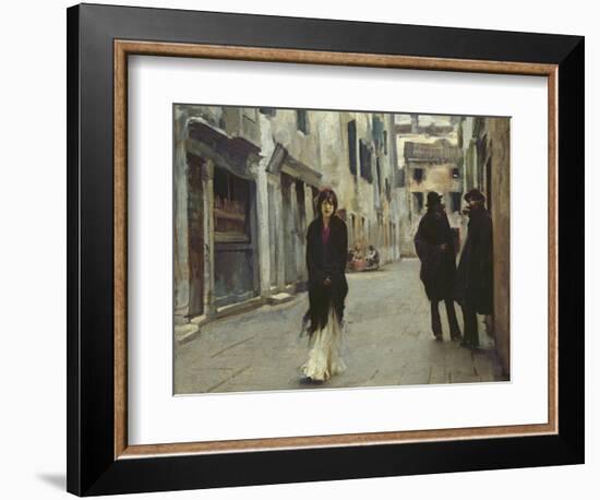 Street in Venice, 1911-John Singer Sargent-Framed Art Print