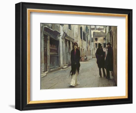 Street in Venice, 1911-John Singer Sargent-Framed Art Print