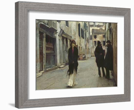 Street in Venice, 1911-John Singer Sargent-Framed Art Print