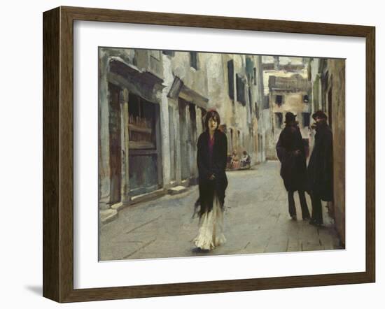 Street in Venice, 1911-John Singer Sargent-Framed Art Print