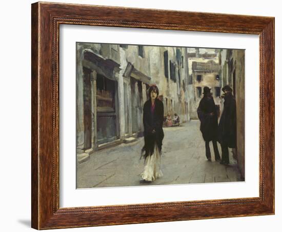 Street in Venice, 1911-John Singer Sargent-Framed Art Print
