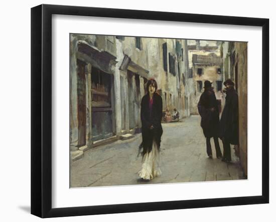 Street in Venice, 1911-John Singer Sargent-Framed Art Print