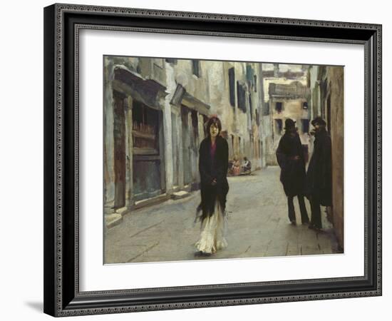 Street in Venice, 1911-John Singer Sargent-Framed Art Print