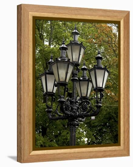 Street Lamp Detail, Tallinn, Estonia-Nancy & Steve Ross-Framed Premier Image Canvas