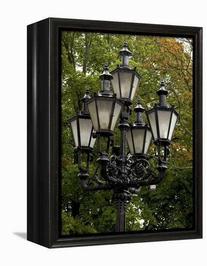 Street Lamp Detail, Tallinn, Estonia-Nancy & Steve Ross-Framed Premier Image Canvas