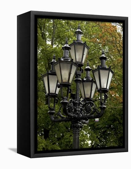 Street Lamp Detail, Tallinn, Estonia-Nancy & Steve Ross-Framed Premier Image Canvas