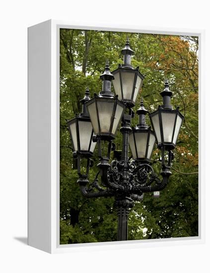Street Lamp Detail, Tallinn, Estonia-Nancy & Steve Ross-Framed Premier Image Canvas