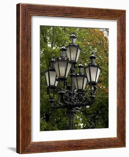 Street Lamp Detail, Tallinn, Estonia-Nancy & Steve Ross-Framed Photographic Print