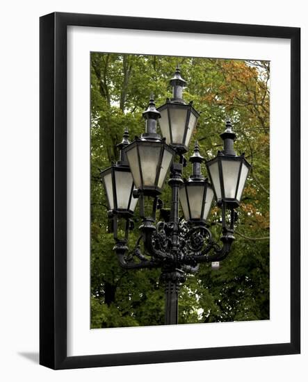 Street Lamp Detail, Tallinn, Estonia-Nancy & Steve Ross-Framed Photographic Print