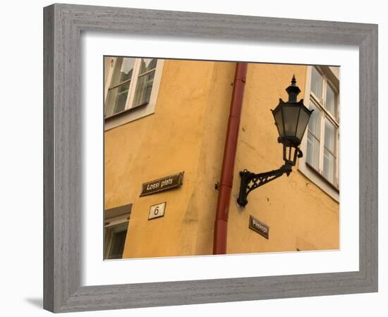 Street Lamp Detail, Tallinn, Estonia-Nancy & Steve Ross-Framed Photographic Print