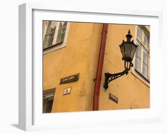 Street Lamp Detail, Tallinn, Estonia-Nancy & Steve Ross-Framed Photographic Print