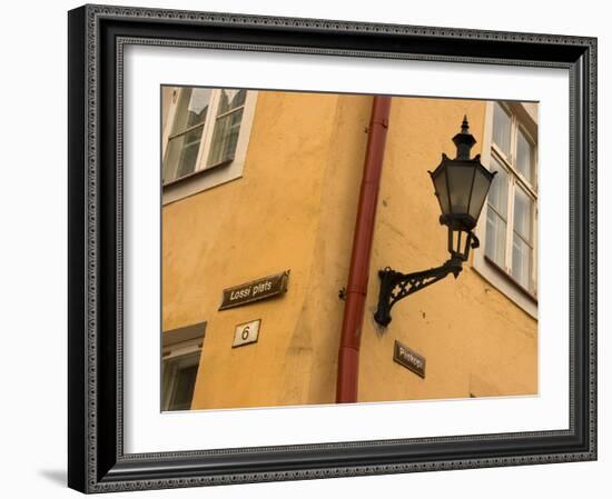 Street Lamp Detail, Tallinn, Estonia-Nancy & Steve Ross-Framed Photographic Print