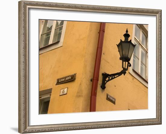 Street Lamp Detail, Tallinn, Estonia-Nancy & Steve Ross-Framed Photographic Print