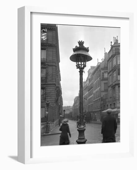 Street Lamp with a Lampshade, Paris, 1915-Jacques Moreau-Framed Photographic Print