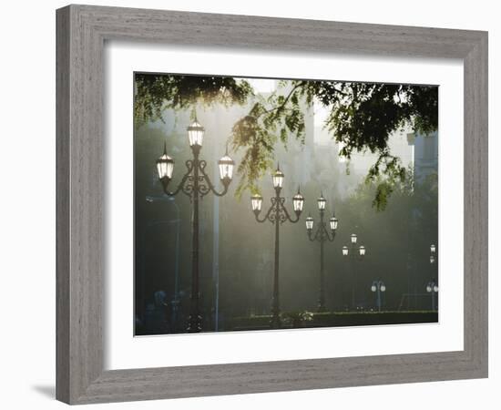 Street Lamps, Buenos Aires, Argentina, South America-Christian Kober-Framed Photographic Print