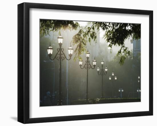 Street Lamps, Buenos Aires, Argentina, South America-Christian Kober-Framed Photographic Print