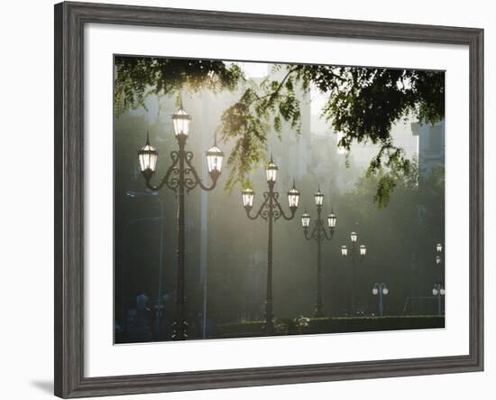 Street Lamps, Buenos Aires, Argentina, South America-Christian Kober-Framed Photographic Print