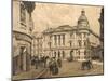 Street Life in Budapest, Hungary 19th Century-null-Mounted Giclee Print