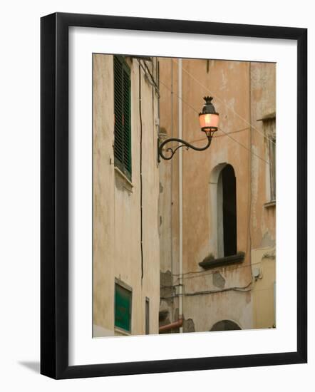 Street light Detail, Ischia Ponte, Ischia, Bay of Naples, Campania, Italy-Walter Bibikow-Framed Photographic Print