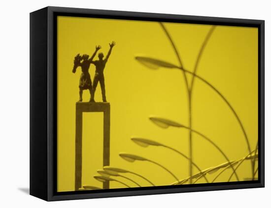 Street Lights and Monument in Jakarta, Indonesia-Co Rentmeester-Framed Premier Image Canvas